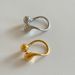 Unisex Real Gold Electroplated Titanium Steel Water Drop Shaped Daily Ring_ipsvogv.com