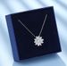 Beating Heart Sun Flower Necklace Bracelet Female Smart Inlaid Yellow Diamond Crystal Elements_ipsvogv.com