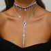 Double Layer Y-Shaped Clavicle Chain - Full Diamond Necklace For Women_ipsvogv.com