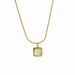 New 2022 Titanium Steel Necklace 3D Square Simple Geometric Smooth Square Shell Necklace Women's Accessories Trend_ipsvogv.com