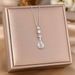 Fashionable Chinese Style Pipa Titanium Steel Necklace, Women's Micro Inlaid Zircon Instrument Shaped Pendant, Light_ipsvogv.com