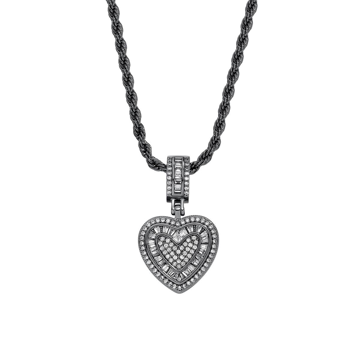 Niche Gold-plated Heart-shaped Collarbone Metal Hip-hop Sweater Chain Women's Pendant Necklace Accessories_ipsvogv.com