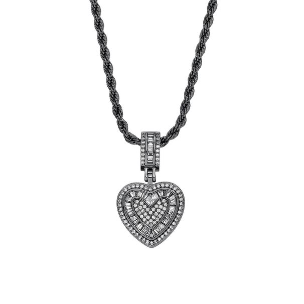 Niche Gold-plated Heart-shaped Collarbone Metal Hip-hop Sweater Chain Women's Pendant Necklace Accessories_ipsvogv.com