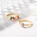 Fashionable Mother's Day Rectangular 12 Birthstone Ring Personalized For December_ipsvogv.com