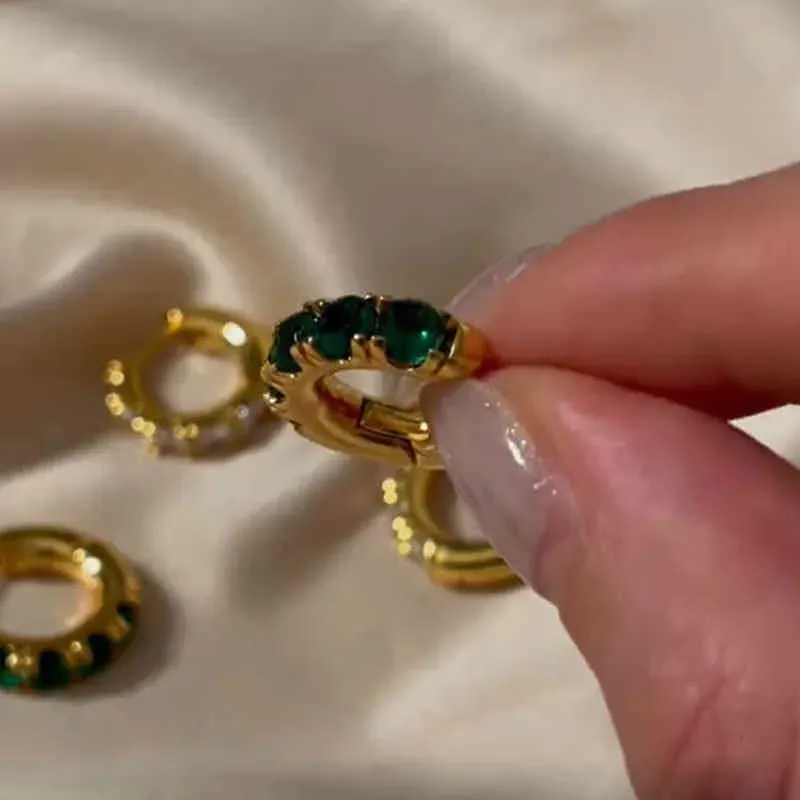 Earring S Sterling Sier French Emerald Crystal Women Fashion Court Earrings High Sense_ipsvogv.com