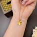Sand Gold Four Leaf Flower Personality Lucky Grass Pendant For Women, Fashionable Niche Temperament High-end Necklace_ipsvogv.com