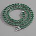 Men And Women's Jewelry 7mm Emerald Zircon Cuban Link Tennis Chain Hip Hop Unisex Necklace, 45cm-60cm Adjustable Length_ipsvogv.com