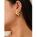 Brass Gold-Plated Earrings Studs Ins Internet Celebrity High-End Simple Geometric Texture Ear Jewelry_ipsvogv.com