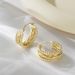 Women’s Jewelry Set Fashion Fashion Temperament Versatile Multi Circle Irregular Pattern Earrings For Women Brass Real Gold Electroplated Earrings_ipsvogv.com
