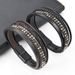 New Rivet Cowhide Rope Braided Fashion Multi-layer Magnetic Buckle Men's Punk Hip-hop Bracelet_ipsvogv.com