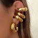 1 Pair Elegant Exaggerated Star Solid Color Flower Alloy Ear Cuffs_ipsvogv.com