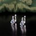 Small Exquisite Gemstone Earrings Natural Topaz Earrings Triangle S925 Sterling Silver Inlaid Garnet Earrings_ipsvogv.com