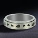 source Star and moon rotating titanium steel decompression ring for women Standard US size jewelry_ipsvogv.com