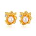 Baroque style brass plated K real gold pearl earrings shell pearl material elegant ear buckles_ipsvogv.com