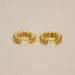 Women's Jewelry 14K Real Gold Twist U Shaped Hoop Earrings Temperament Versatile Brass Earrings_ipsvogv.com