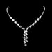 Diamond Clavicle Necklace Set - Elegant 3-Piece Jewelry For Evening Dress & Wedding (Necklace, Earrings & Bracelet)_ipsvogv.com