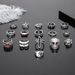 Snake Animal Opening Adjustable Ring, Skull Head Frog Mask, 16 Piece Set Of Ring Accessories_ipsvogv.com