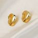 French niche design heavy polished round earrings female ins cold style earrings trend Korean version minimalist_ipsvogv.com
