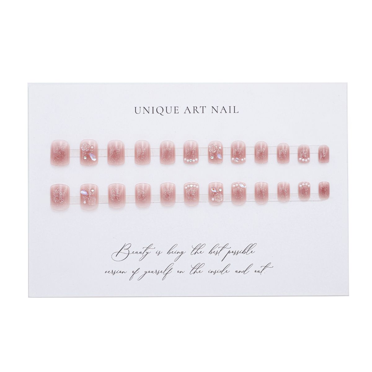 Spring Gentle Camellia Manicure Paste Powder Blusher Pearl Sweet Student Wearable Removable Nail Slice Finished Product Paste_ipsvogv.com