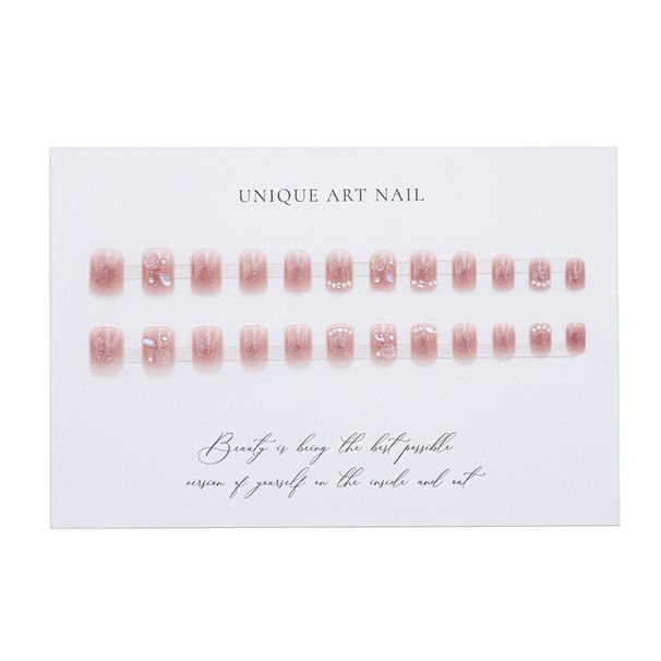 Spring Gentle Camellia Manicure Paste Powder Blusher Pearl Sweet Student Wearable Removable Nail Slice Finished Product Paste_ipsvogv.com