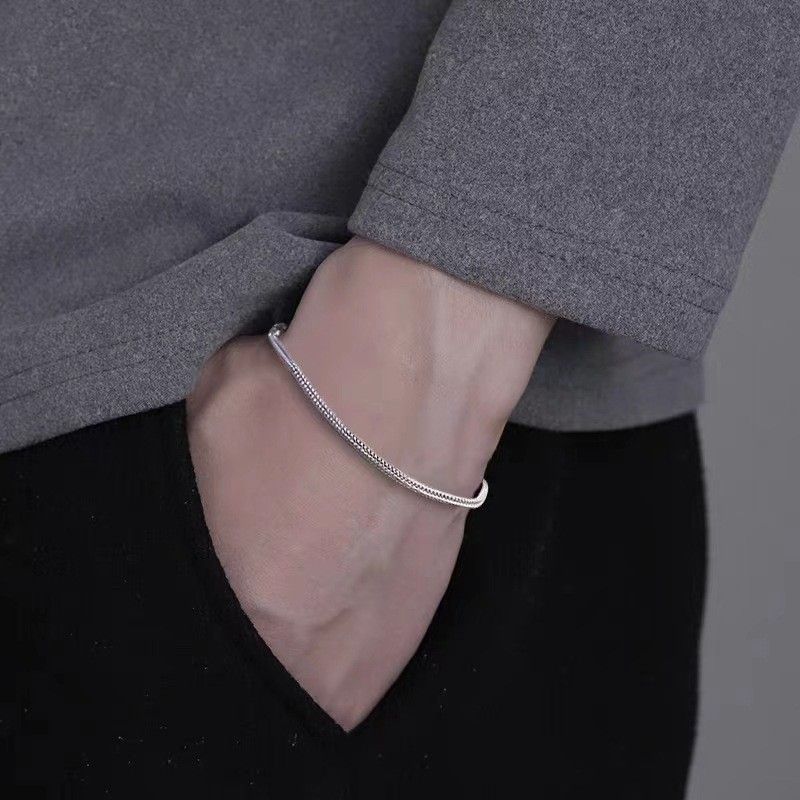 Popular Jewelry Titanium Steel Bracelet Men's High End Stainless Steel Men's Bracelet Boy's Jewelry_ipsvogv.com