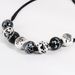 Halloween Retro Double Chain Necklace Personality Black And White Wooden Beads Clavicle Chain_ipsvogv.com