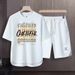 Men's Clothing 2024 Waffle Casual Summer Suit Men's Loose Teen Short sleeved T shirt Shorts Handsome Two piece Suit_ipsvogv.com