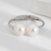 multi layered striped wide metal style bracelet for women Exaggerated ins large pearl open bracelet_ipsvogv.com