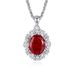 Light luxury full S sterling silver necklace for women with Chinese red high carbon diamond 8A ice flower zircon_ipsvogv.com