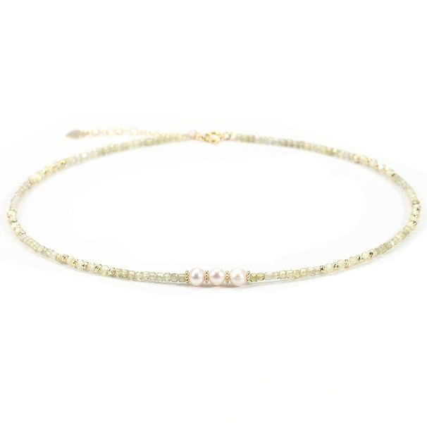 Of Olive Green Cube Zircon Crystal Zircon Freshwater Pearl Necklace For Women Fresh And Natural_ipsvogv.com