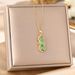 Internet Celebrity's Same Green Pea Titanium Steel Necklace For Women's Fashion, Simple And Niche Design, With A Sense_ipsvogv.com