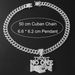 Hip hop alloy full diamond letter splicing pendant, Cuban chain necklace, nightclub bouncing accessories, men's jewelry_ipsvogv.com