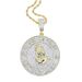 Men's Punk Style Hip Hop Prayer Hands Pendant Necklace With Rhinestones, Letter Charm, 60cm Gold Chain Hands Folded Together, Praying Letter Pendant_ipsvogv.com