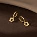 Women’s Jewelry Set Fashion New Style Cold Style Brass Real Gold Electroplated Flower Earrings For Women Personality Temperament Fashion Earrings_ipsvogv.com