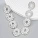 Summer over-the-top fashion designer multi-layered Bohemian geometric cutout earrings Simple women's studs_ipsvogv.com