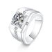 Classic Carbon High Simulation Men's Diamond Moissanite Plated Noble Wedding Ring_ipsvogv.com