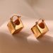 Heavy industry series high end personality earrings copper plated with K real gold geometric square three dimensional slim earrings_ipsvogv.com