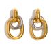 Women's Jewelry Fashion Niche Personality Earrings Stainless Steel Plated K Gold French O Shaped Winding Geometric Earrings_ipsvogv.com