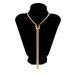 jewelry Simple Y shaped metal geometric necklace Personalized knotted snake bone chain tassel necklace for women_ipsvogv.com