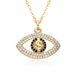 Popular Jewelry Titanium Steel Clavicle Chain Colorful Zircon Eye Pendant Devil's Eye Necklace_ipsvogv.com
