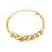 Designer Gold Leaf Bracelet Fashion K Gold Wedding Jewelry Women's diamond bracelet_ipsvogv.com