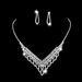 Luxury Rhinestone Jewelry Set - Wedding & Dinner Necklace With Hollow Design, Diamond-like Shining Accents, 3-Piece Set_ipsvogv.com