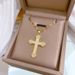 Shell 【 】 Cross Light Luxury Charm Gorgeous Full Diamond Necklace Women's Versatile Clavicle Titanium Steel Chain 【 】_ipsvogv.com
