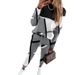 Women's Clothing 2024 new two piece set contrast color printing long sleeved round neck casual fashion suit_ipsvogv.com