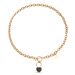 Simple Black Concentric Lock Fritillary Necklace, Temperament Metal Thick Aluminum Chain Sweater Chain For Women_ipsvogv.com