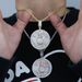 Men's Hip Hop Style Circular Pendant Necklace With ALLHUSTLE NO LUCK Lettering - Brass Chain For Trendy Streetwear Look_ipsvogv.com
