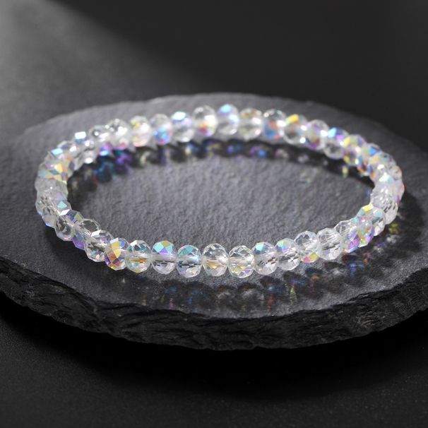 Austrian Crystal Beaded Bracelet Bracelet Female Sweet Temperament Korean Elastic Glass Bead Bracelet Couple Bracelet_ipsvogv.com