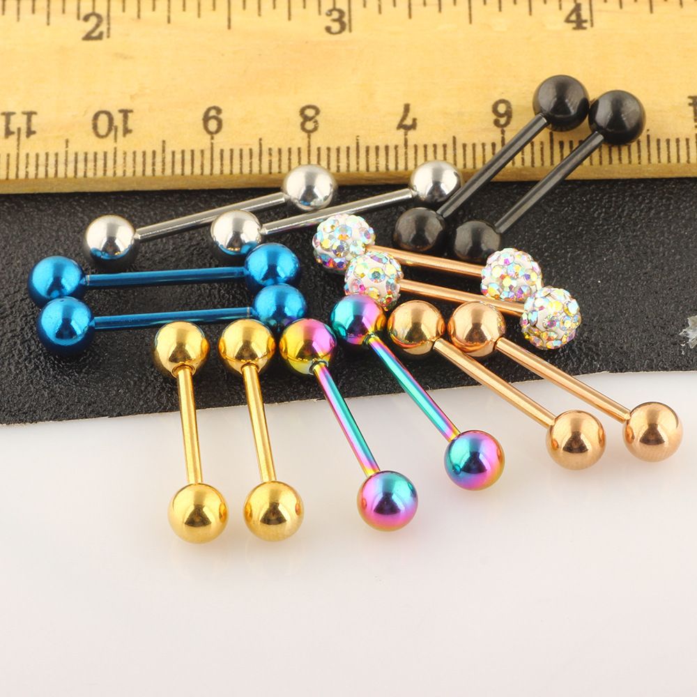 14-piece set hot-selling puncture jewelry breast ring breast nail tongue ring tongue nail_ipsvogv.com