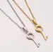 Stainless Steel Necklace For Women Lover's Flower Fashion Key Pendant Clavicle Choker Necklaces Valentine's Day Gift_ipsvogv.com