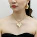 Jewelry Electroplated Women's Three-dimensional Graphic Necklace Earring Set Bride Accessories_ipsvogv.com